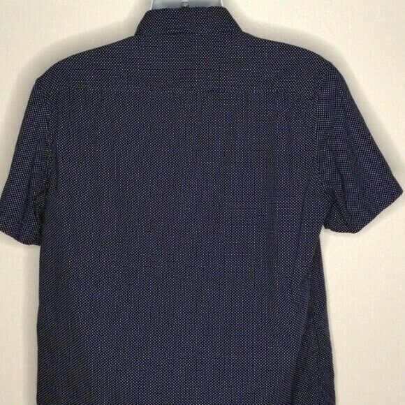 Cactus Ricky Singh Blue Short Sleeve Polka Dot Button Down Shirt Men X-Large XL - Picture 7 of 9